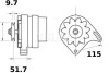 Генератор MAHLE MAHLE\KNECHT MG565 (фото 1)