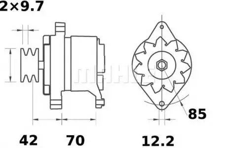 Генератор MAHLE MAHLE\KNECHT MG524