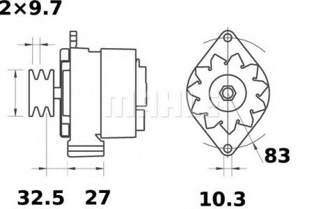 Генератор MAHLE MAHLE\KNECHT MG530 (фото 1)