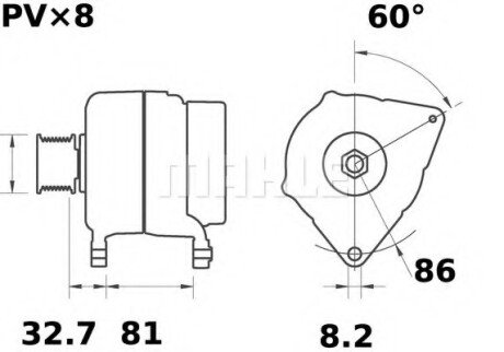 Генератор MAHLE MAHLE\KNECHT MG246