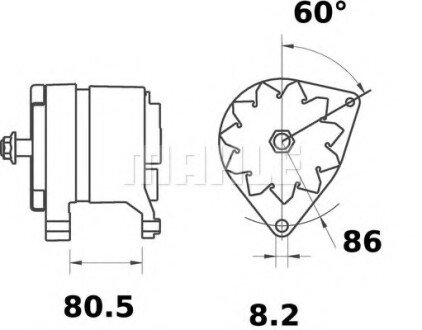 Генератор MAHLE MAHLE\KNECHT MG216