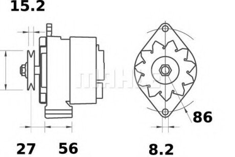 Генератор MAHLE MAHLE\KNECHT MG215 (фото 1)