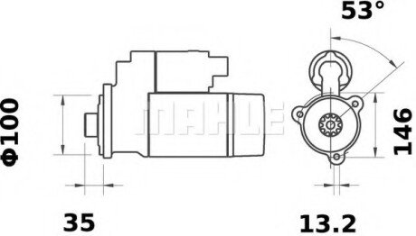 Стартер MAHLE MAHLE\KNECHT MS286