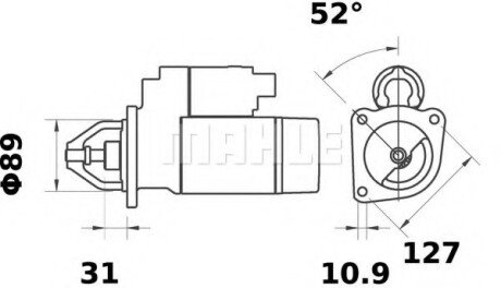 Стартер MAHLE MAHLE\KNECHT MS220