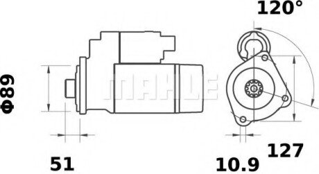 Стартер MAHLE MAHLE\KNECHT MS139