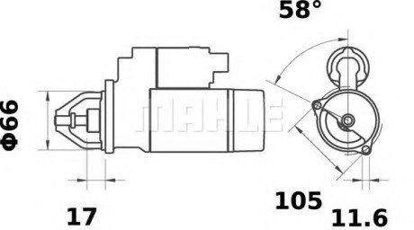 Стартер MAHLE MAHLE\KNECHT MS414