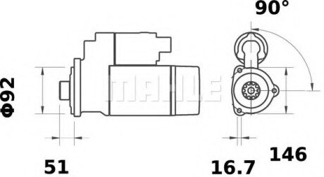 Стартер MAHLE MAHLE\KNECHT MS75