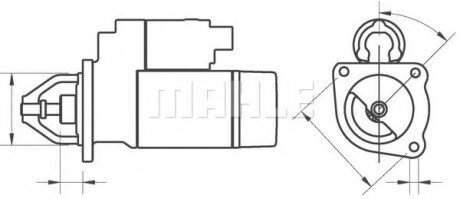 Стартер MAHLE MAHLE\KNECHT MS25 (фото 1)