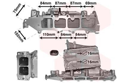 Радіатор інтеркулера Audi A3/Seat Leon/Skoda Kodiaq/Octavia 1.6/2.0TDI 12- VAN WEZEL 58004361