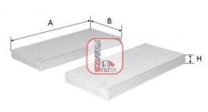 Фільтр салону BMW X3 (F25) 10-/X4 (F26) 14-18 (к-кт 2 шт) SOFIMA S 3251 C