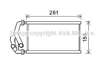 Радиатор отопителя салона Honda Civic (05-13), CR-V (06-12) AVA HDA6294