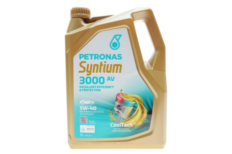 Моторна олива SYNTIUM 3000 AV 5W40 5л PETRONAS 70179M12EU