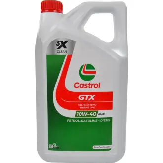 Моторное масло GTX Ultraclean A/B 10W-40 полусинтетическое 5 л CASTROL 15F8FC