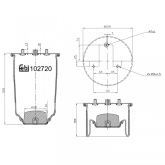 Подушка амортизуюча FEBI 102720