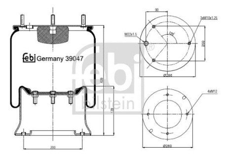 Подушка амортизуюча FEBI 39047