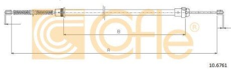 Трос ручника COFLE 10.6761