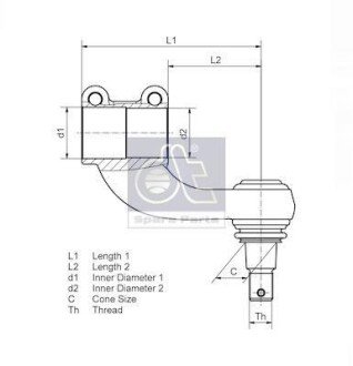 Наконечник рульової тяги DT 2.53001