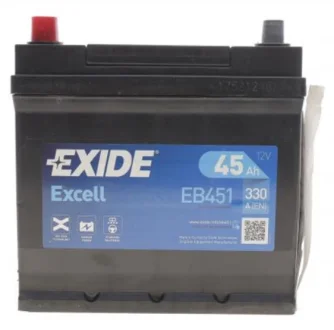 Акумуляторна батарея 45Ah/330A (220x135x225/+L/B1) EXIDE DSC_EB451