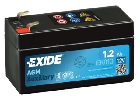 Акумулятор START-STOP AGM 1,2Ah (+/-) (18CCA) (д97*ш43*в58) AUXILIARY EXIDE EK013