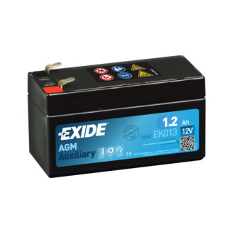 Акумулятор START-STOP AGM 1,2Ah (+/-) (18CCA) (д97*ш43*в58) AUXILIARY EXIDE EK013