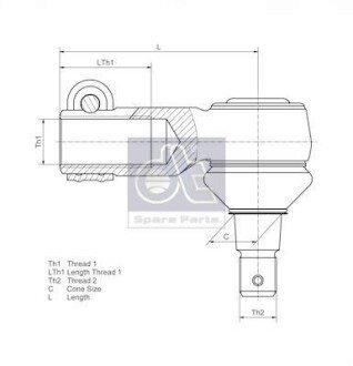 Наконечник рульової тяги DT 3.63120