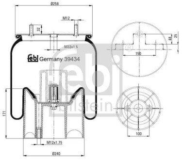 Подушка амортизуюча FEBI 39434