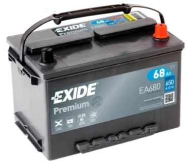 Акумуляторна батарея 68Ah/650A (277x175x190/+R/B1+B12) Premium EXIDE DSC_EA680