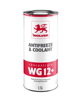 Концентрат антифризу ANTIFREEZE & COOLANT CONCENTRATE WG12+ черв. 1,5л (6шт уп) (покращена формула) WOLVER 4260360941511