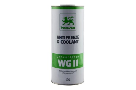 Концентрат антифризу ANTIFREEZE & COOLANT CONCENTRATE WG11 зелен. 1.5л (6шт уп) WOLVER 4260360944246