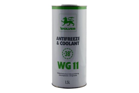 Антифриз Antifreeze & Coolant WG11 Ready for use зелен. каністра 1,5л (6шт уп) WOLVER 4260360944222