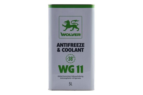 Антифриз Antifreeze & Coolant WG11 Ready for use зелен. каністра 5л (4шт уп) WOLVER 4260360944260