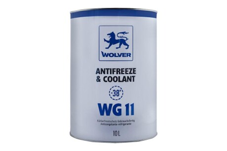 Антифриз Antifreeze & Coolant WG11 Ready for use синій каністра 10л WOLVER 4260360944789