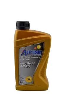 Олива моторна повн. синт. 0W-20 Longlife IV ACEA A1-/B1-12 VW 508 00/ 509 00 VW TL 525 77 1л ALPINE 1460-1