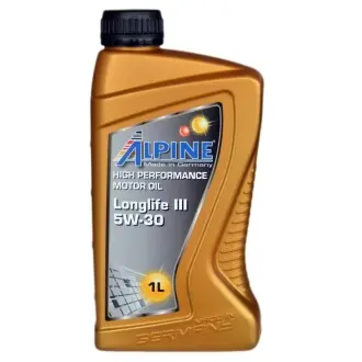 Моторное масло Longlife III 5W-30 синтетическое 1л ALPINE 0285-1