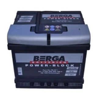 Аккумулятор автомобильный Power Block 44Ah Н Ев (-/+) (440EN) BERGA 5444020447502