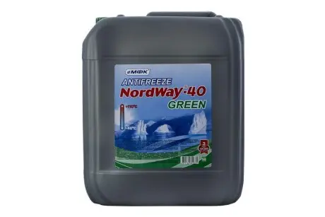 Антифриз " -40" (-26ºC) зелен. G11, кан. 10л NORDWAY 30815