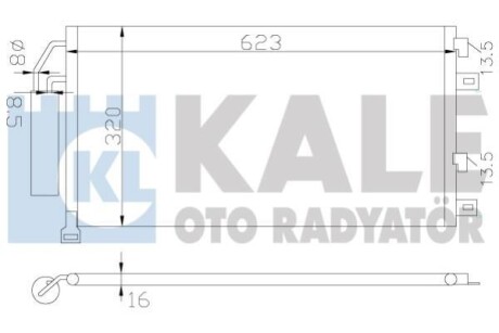 KALE MINI Радіатор кондиціонера (конденсатор) (R50, R53), (R52) KALE OTO RADYATOR 384700