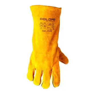 Рукавички DOLONI D-Flame зварювальні спилок з підкладкою жовті розмір 10 DOLONI ДОЛОНІ 4507