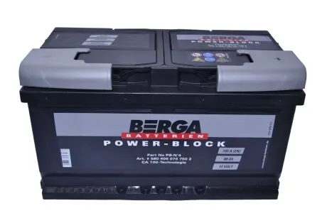 Акумулятор Power Block 80Ah Н Ев (-/+) (740EN) (д315*ш175*в175) BERGA 5804060747502