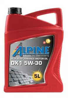 Олива моторна синт. 5W-30 DX1 API SP •ILSAC GF-6A•Honda, Hyundai, Kia, Mazda, GM dexos1™ 5л ALPINE 1665-5