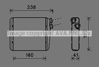 Радиатор отопителя салона Volvo S60 (10-), S80 (06-), XC60 (08-),XC70 (07-)/Rang AVA VOA6163