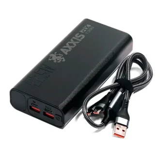 Повербанк 20000mAh, Ultra Fast Charge22.5W 5V3A + кабель зарядки <> AXXIS AX-1386-20