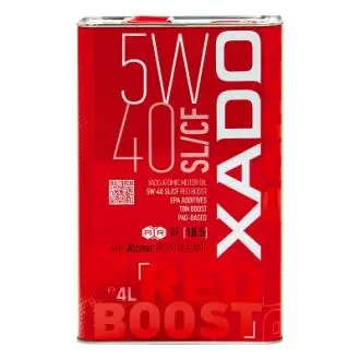 Моторна олива Atomic Oil 5W-40 SL/CF RED BOOST синтетична 4л XADO XA 26206