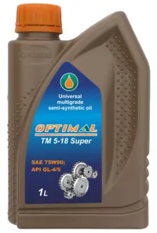 Трансмиссионное масло TM-5-18 Super 75w-90 GL-5 полусинтетическое 1 л OPTIMAL TM518SUP1L