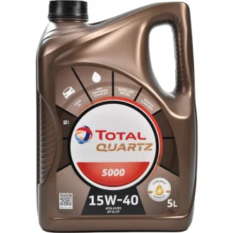 Моторное масло Quartz 5000 15W-40 минеральное 5 л TOTAL 213677