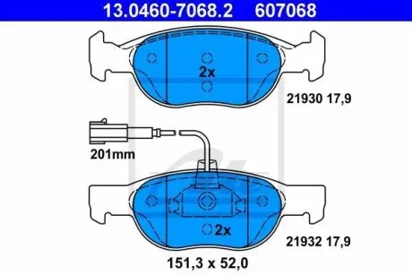 Автозапчастина ATE 13046070682