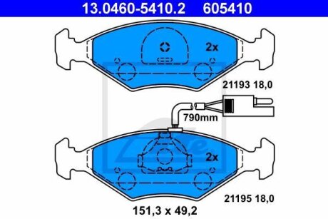 Автозапчастина ATE 13046054102