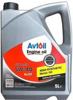 Моторное масло Dynamic 5W-40 API:SL/CF 5 л AVTOIL AV197091