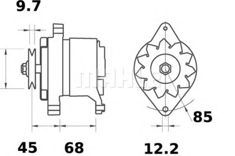 Генератор MAHLE MAHLE\KNECHT MG258