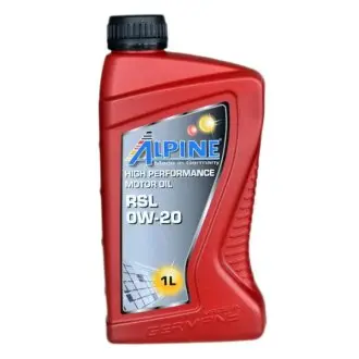 Моторное масло RSL 0W-20 синтетическое 1л ALPINE 0195-1